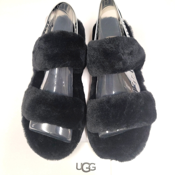 Women's Black UGG Slide Sandals Size 7 - Picture 3 of 6